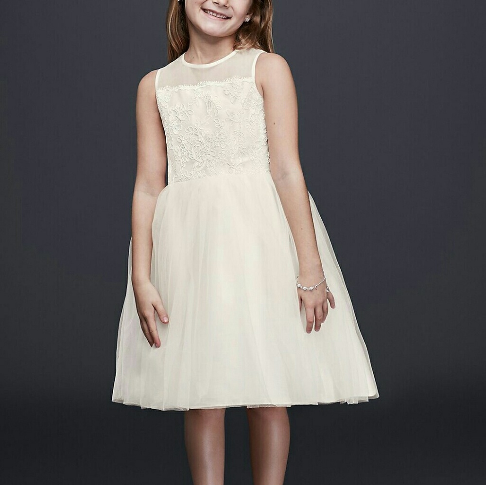 Flower girl dress from Davids Bridal